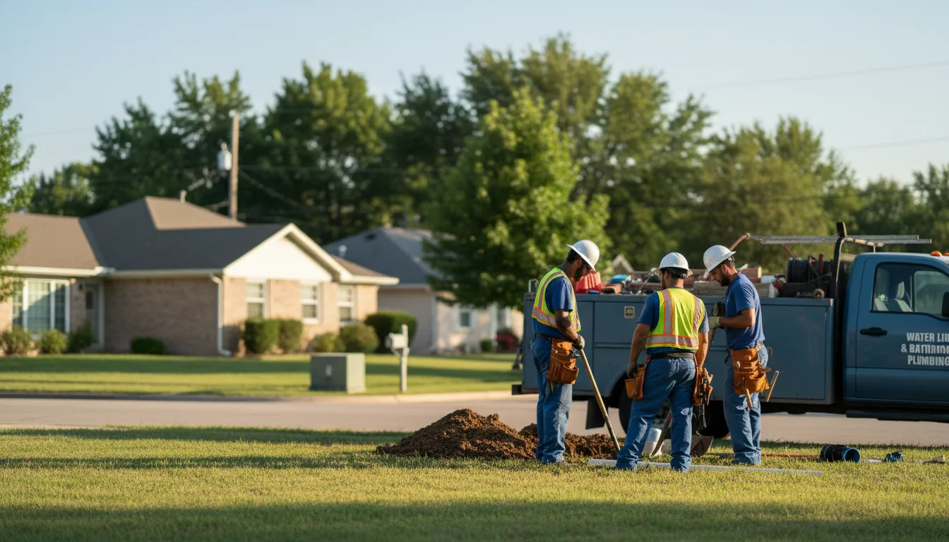Residential water line and bathroom plumbing service in Luther, MI